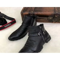 Glookwis muškarci čizme patentni patentni čizme Comfort haljina boot muške non kliznu modne kožne cipele