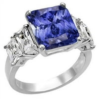 CT zračno Diamond Ceylon Sapphire kameni godišnjički prsten, zlato - veličina 6.5