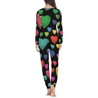 Renewold pidžame za žene dugi set 3D boja srca Ispis Duksevi sa škap pulover pidžama Donje rublje Ležerne