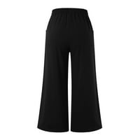 Eczipvz široke pantalone za noge za žene Žene Ležerne prilike visokih struka kaidne hlače Labave fit
