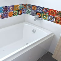 Yannee Vintage samoljepljivi zidni naljepnice, vodootporna pločica marokanska mozaična kuhinja zid popločani