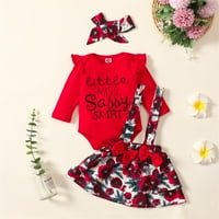 Dječji dječaci Djevojke Romper + cvjetne suknje za suknje + Oprema za glavu postavljene za 12 mjeseci