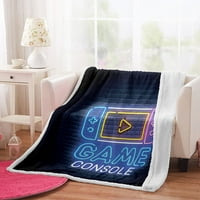 Gamer Boys bacajte pokrivače za video igre Bezecke za tinejdžere za djecu Dječje igre Decor Plush pokrivač