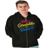 Majica sa svijesti o autizmu Zipper Duks Zip dukserirt Nisu sva invalidnost održive