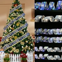Božićne trake 16,5ft plava srebrna božićna stabla ukrasi bajke za domaće vjenčanja xmastree dekor svjetlo