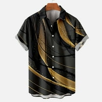Havajska majica za muškarce Veliki i visoki modni snop Ispis kratkih rukava prema dolje nakupljena gornja