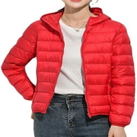 Cindysus ženska jakna za puffer puni zip kaput džepna odjeća paketa paketa partija s kapuljačom dolje