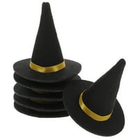 Mini Felt Witch kape ručno izrađeni dekor boce vina za pregrada za halloween DIY za obrt za kosu