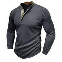 Viadha Muškarci Dugi rukav Beefy Mišić Basic Solid Pure Color bluza Tee Majica Top Bluze i majice sa