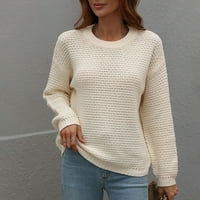 Jesen, ženski džemper Chunky Women zimski džemperi Pulover ženske jeseni i čvrsti okrugli vrat dugih