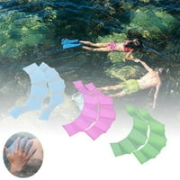 Pair silikonski plivanje zupčanika peraje za ručnu veslo veb trening na vebnevene rukavice