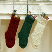 Božićne ukrase Božićne čarape sa velikim pletenim poklonima ukrase u zatvorenom klasičnom kaminu viseći