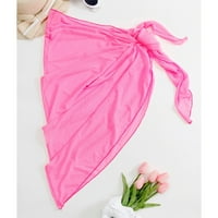 SHPWFBE ženske haljine ružičaste haljine za žene Žene Sheer Wrap čvorov struk Poklopac suknje bez bikini
