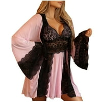 Dadaria pidžama za žene mekano udobno vezeno čipka u šupljim prekrižjom BabyDoll noćni servis pidžamas