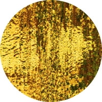 Ahgly Company u zatvorenom okruglom apstraktno žutim modernim prostirkama područja, 3 'runda