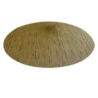 YESBay bambuo Tekstura PlaceMat Ovalni oblik PVC Kuhinja Trpezarijski stol Mat za restorane, Tan
