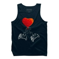 Video Gamer Heart Controller zaljubljene majice Dečiji dečaci Muški ugljen Gra grafički tenk TOP - Dizajn