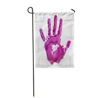 Šarena rasterska boja ljudskog dlan u nijansa ljubičasta vrtna zastava ukrasna zastava kuća baner