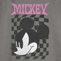 Junior's Mickey & Friends Angry Checker Logo Dukserica Grey Heather Veliki