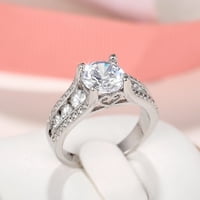 Mnjin vjenčani cirkonski dame Bridal prsten modni zabavni prsten poklon prsteni srebro 6