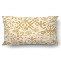 Xmas Božićska zimska tema Zlatni snježni patch uzorak jastuk Case CASS CASS CASE jastuk