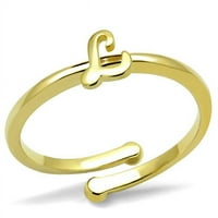 Alamode Lo3998- Ženska bljeskalica Zlatni mesingani prsten bez kamena u bez kamena - veličine 8
