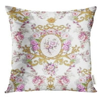 Vodeni kolor barokni vintage kompozicija sa cvjetnim cvjetnim luksuznim bacanjem jastučnice za jastuk