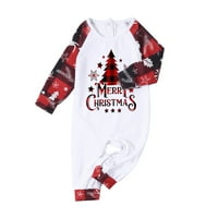 Porodične božićne padžame, slatki tiskani top + crvena plesna hlače za spavanje, odmor PJS za žene Muškarci