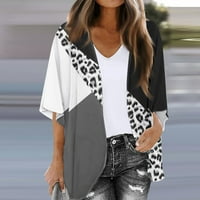 Yubatuo ženska modna modna tiskana sa sedam dijelova rukava s rukavima labava bluza casual bluza TOP