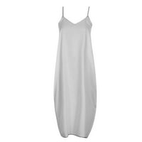 Maxi haljina za žene Snimka srednji struk V-izrez bez rukava bez rukava od slane zabave na plaži ljetne
