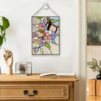 Privjesak za ptice, obojeni privjesak za stakleni prozor za ptice, viseći zid viseći obojeni ptice Dekor-oprema