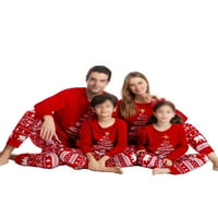 Glonme dugih rukava Porodični obitelj Pajamas Set za žene Muškarci Djeca Soft Božićna noćna odjeća Xmas