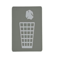 FixTureDisplays® sivi opći otpad Recilce bin Sign McDonalds pića recikliranje smeća može potpisati 20825Wastegrey-nf