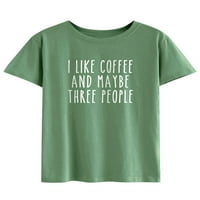 Žene Volim kafu i možda tri osobe pisma ispis majica