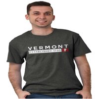 Vermont map državni oblik uspostavio je muške grafičke majice Tees Brisco brendovi L