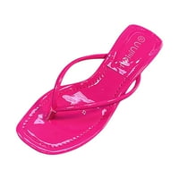 Vanjske sandale Žene Bakrene sandale Žene Žene Ljetne spoljne trgovine Pure Color PU Visoke pete Clip Ploče Sandale