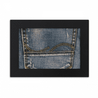 Džepni traper jean kaubojski oblozi Tekstilni desktop Foto okvir ukrasi slikanje umjetnosti slika