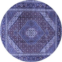 Ahgly Company u zatvorenom okruglom perzijskim plavim tradicionalnim prostirkama, 5 'kruga