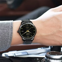Muški analogni automatski samorezlazni mehanički datum svjetlosni čelični ručni sat Classic Sapphire Crystal Vodootporni sat MAN odličan poklon
