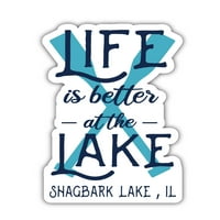Shagbark Lake Illinois Suvenir Vinil naljepnica naljepnica za naljepnice sa 4 paketa