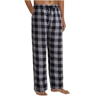 Muške pidžame plairane padžama hlače sa spavaju dugačke pantalone sa džepovima mekani PJ dno Klasične