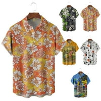 Dugme za odrasle Ležerne prilike dole Havajske majice kratkih rukava, stilsko poliesterska odjeća, veličine