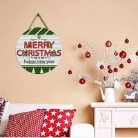 Njspdjh Božićno dobrodošlice Sigurni znak Viseći drva Viseći znak Božićne Eve Festival Atmosfera Dekorativna