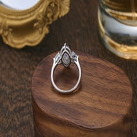 14k bijeli zlatni marquise moissinite vjenčani prsten za žene nakit pokloni