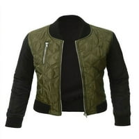 Springcmy Womens 'Classic Zip up jaknu dugih rukava jakne