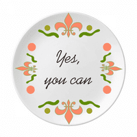 Da možete inspirativni citat izreke cvjetne keramike ploče ploča za večeru jelo za večeru