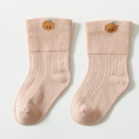 Dječja jesenina crtana slatko svježe udobne široke rebra tople čarape 12- m