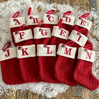 Wirlsweal Svečano skladištenje božićne čarape za božićne čarape vezeno slovo privlačeći svečani ukras