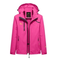 Absuyy zimski kaputi za žene otporne na vjetar i kiše Ležerne prilike, pune boje dugih rukava planinarski