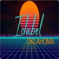Idabel Oklahoma Vinil Decal Stiker Retro Neon Dizajn